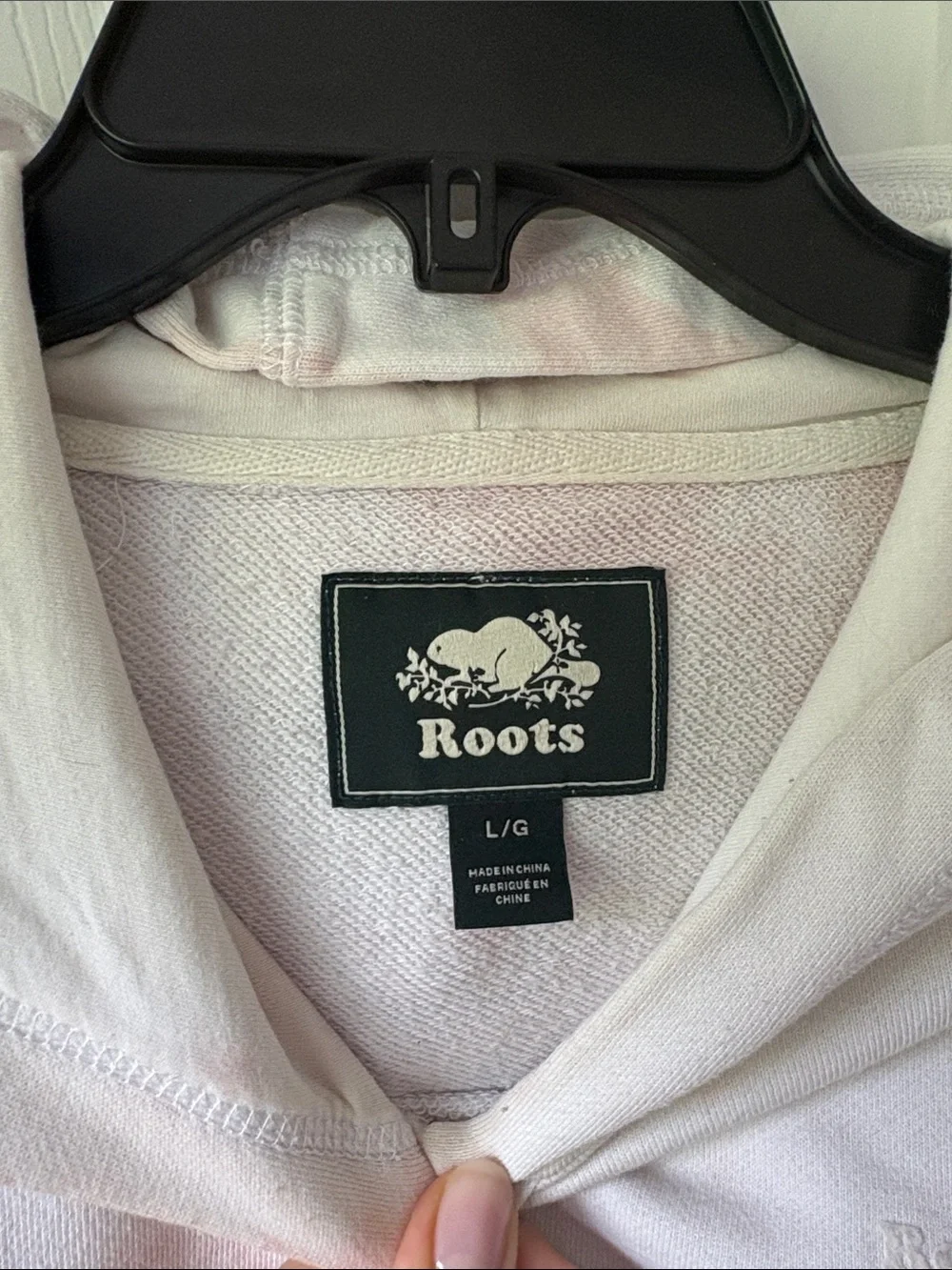 Roots Tie-Dye Hoodie - Light Pink & White - Picture 2 of 4